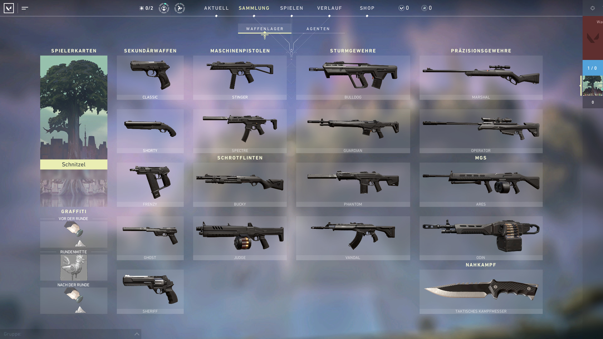 Tactical shooter buy menu interface showing weapon choices and team credits